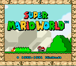 The New Mario World Title Screen